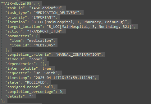 JSON Task Structure